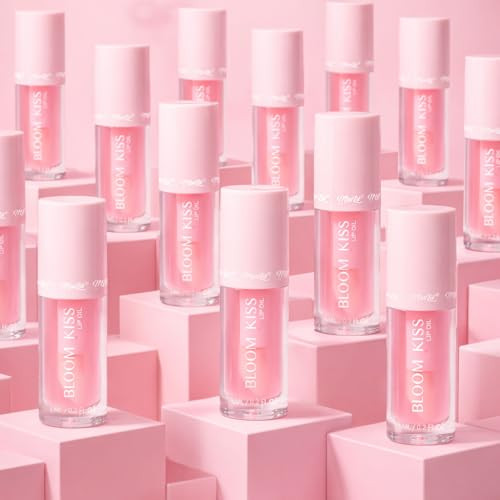 Miss Lil Usa Bloom Kiss Lip Oil Nourishing Hydrating High Shine Lip Oil Gloss Lightweight Non Sticky Formula For Soft Glossy Lips Vegan And