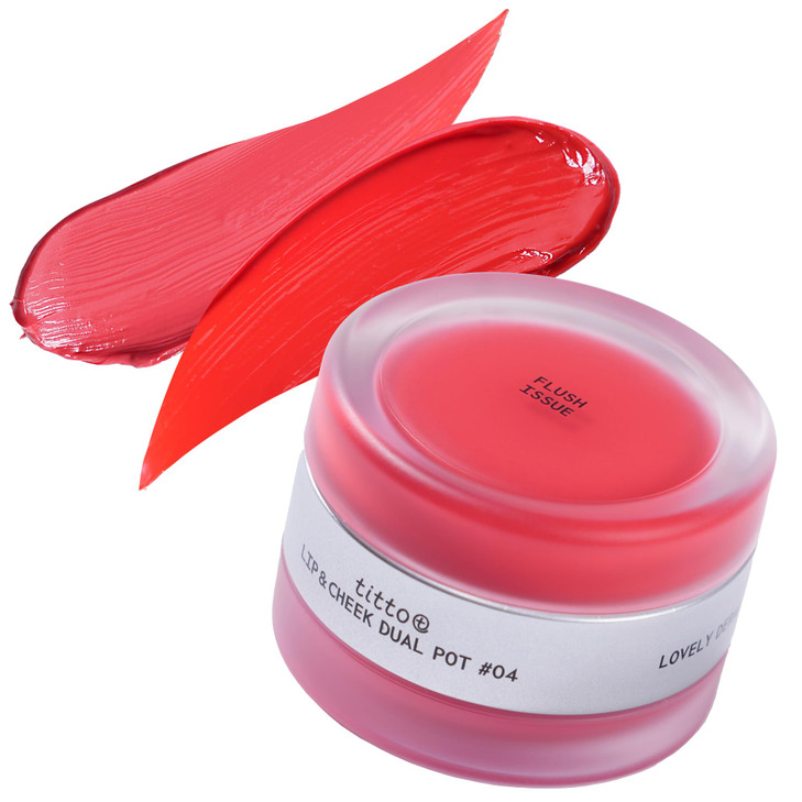 Titto Lip And Cheek Dual Pot Blendable And Buildable Multi Use Tinted Balm And Blush For Cheeks Rich Buttery Texture Long Lasting Natural
