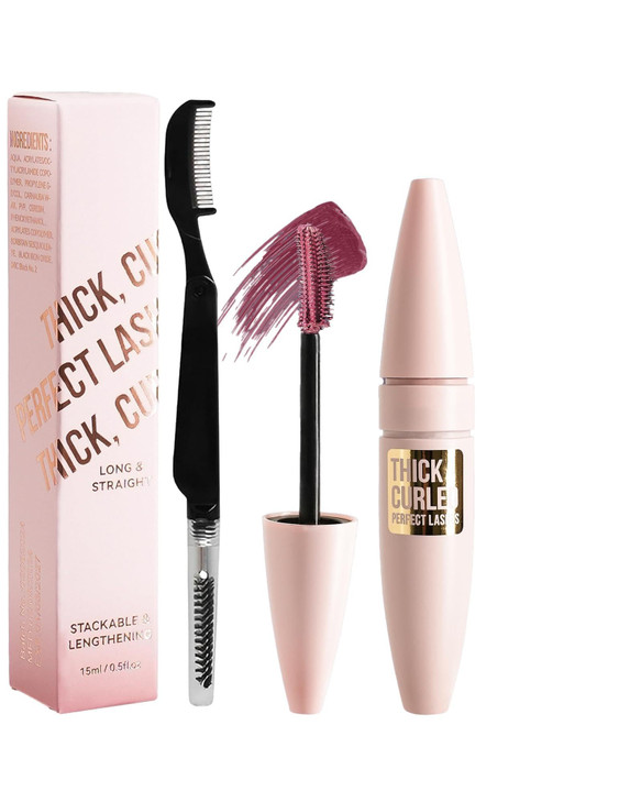 Waterproof Mascara Burgundy Colored Mascara Volume And Length For Eyelashes Extension Longlasting Curling No Clumping Tube Máscara Colorful