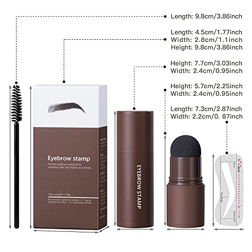 Eye Brow Stamp Stencil Kit Waterproof Brow Stamp Shaping Kit Eye Brow Definer And Filling Powder Women Makeup Tools With 10 Reusable Eyebrow