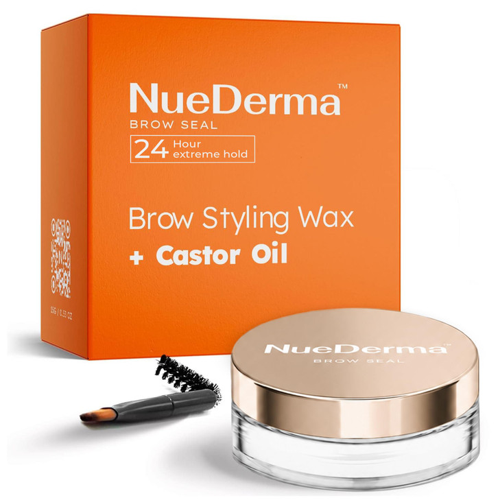 Nuederma Eyebrow Gel Brow Lamination Clear Styling Wax 1 Oz With Spoolie