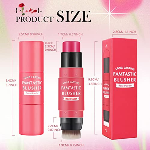 Lokfar Cream Blush Stick For Cheeks 02 Rose Red