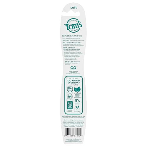 Tom's of Maine Naturally Clean Toothbrush, Soft, 6-Pack