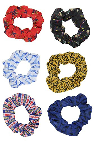 My Hero Academia 6 Piece Scrunchie Set Hair Ties Hair Accessories