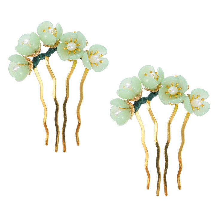 Lalafina Jade Hairpin Vintage Flower Hair Stick Chinese Hair Stick Accessories For Women Girls Hanfu Cosplay Parties Dating 3.14 X 2.48 X