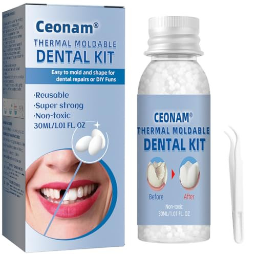 Tooth Repair Kit Teeth Replacement Kit For Temporary Restoration Of Missing And Broken Teeth Replacement Dentures Diy Heat Fit Beads