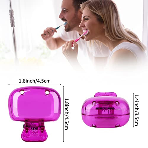 Eaezerav 4 Pack Toothbrush Covers Caps Tooth Brush Protector Toothbrush Coverings Clips Portable Plastic Tooth Brush Head Case For Couples