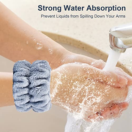 Dorbetar 2 Pcs Wrist Bands For Washing Face Microfiber Wrist Towels For Washing Face Spa Wristbands For Washing Face Face Wash Wristbands
