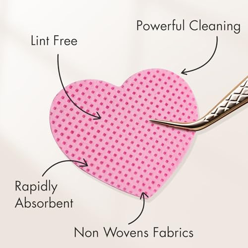 Embagol Eyelash Extension Glue Wipes 200 Pcs Lint Free Nail Wipes Non Woven Fabric Lash Glue Nail Polish Remover For Lash Extension Supplies