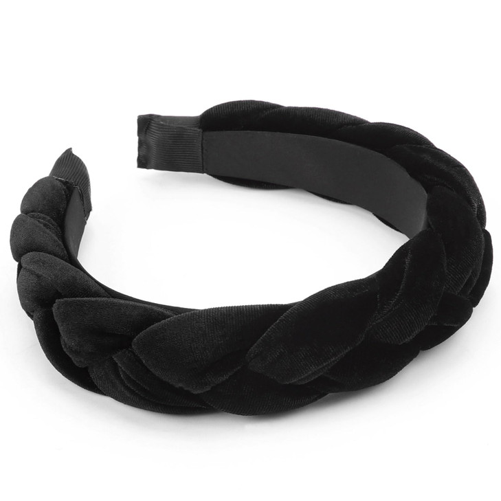 Dreshow Braided Headbands For Women Velvet Hair Hoop Elastic Criss Cross Hair Bands Accessories