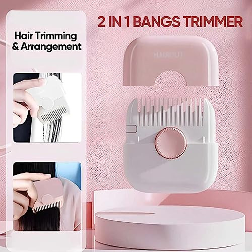 2 In 1 Hair Trimming And Thinning Comb Dual Sided Razor With Sharp Edges For Cutting And Styling Grey