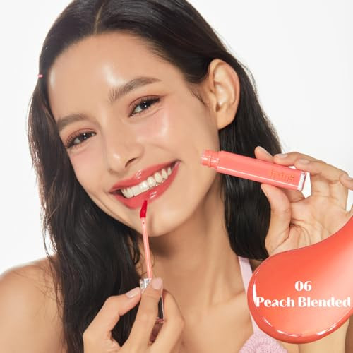 Etude Glow Fixing Tint 6 Peach Blended Non Sticky Glossy Shine Lip Stain Fills Up With Comfortable Moisture Tints For Dry Lips