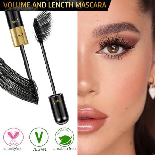 Drmode Mascara Volume And Length 2 In 1 Waterproof Mascara Black