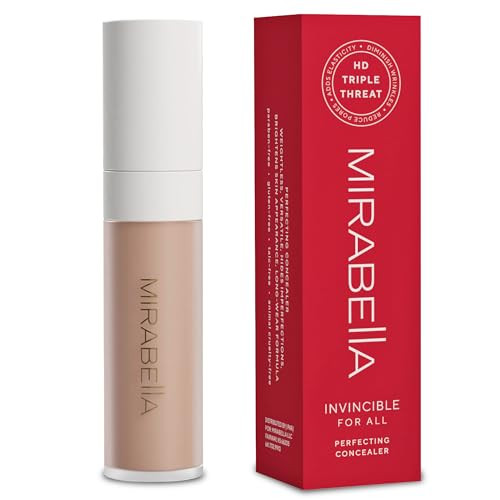 Mirabella Invincible For All Perfecting Under Eye Concealer Full Coverage Hydrating Makeup Concealer For Dark Circles Fine Lines And