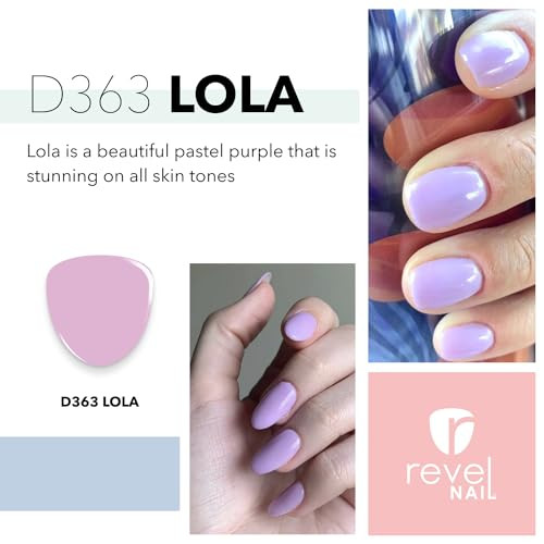Revel Nail Dip Powder Lilac Purple Dipping Powder Long Lasting Dip Nail Color Chip And Crack Resistant No Uv Lamp Diy Manicure For Strong