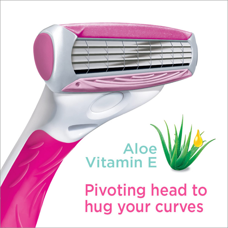 Schick Quattro Womens Value Pack with 1 Razor and 4 Razor Blade Refills