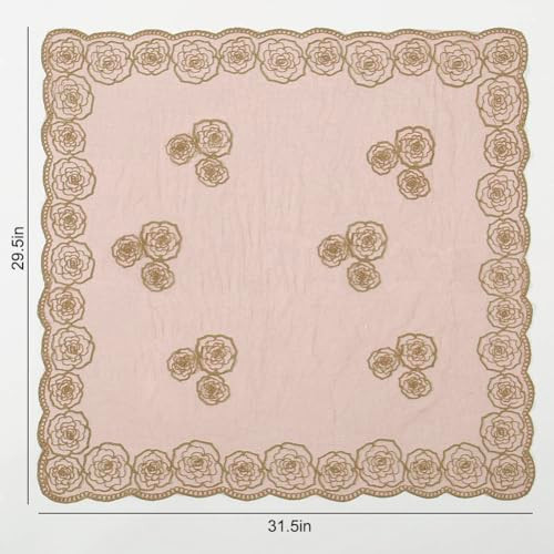 Kabake Women S Flower Embroidery Head Scarf Large 31.5 Sheer Hair Bandana