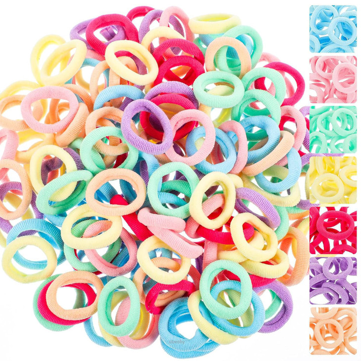 150 Pack Soft Seamless Hair Bands And Ponytail Holders Elastic No Damage Hair Accessories For Girls And Toddlers