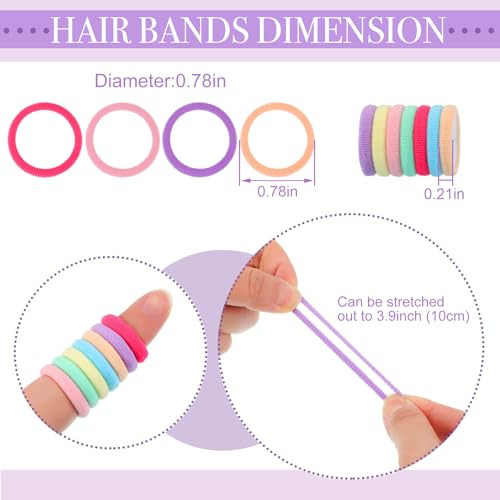 150 Pack Soft Seamless Hair Bands And Ponytail Holders Elastic No Damage Hair Accessories For Girls And Toddlers