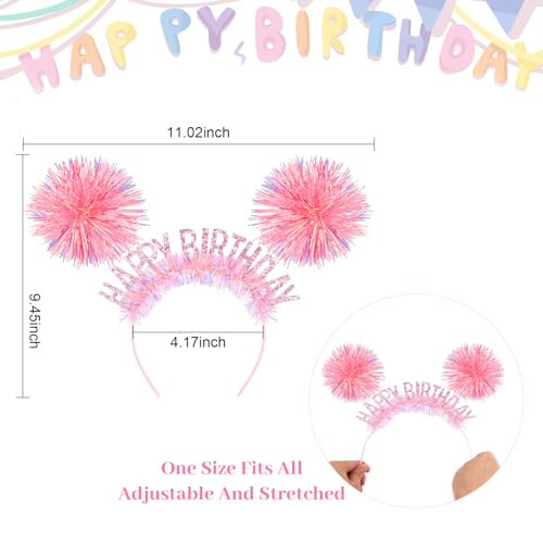 Cavetee Birthday Crown For Women Birthday Headband For Girls Birthday Girl Headband Birthday Crown Adult Woman Happy Birthday Headband For