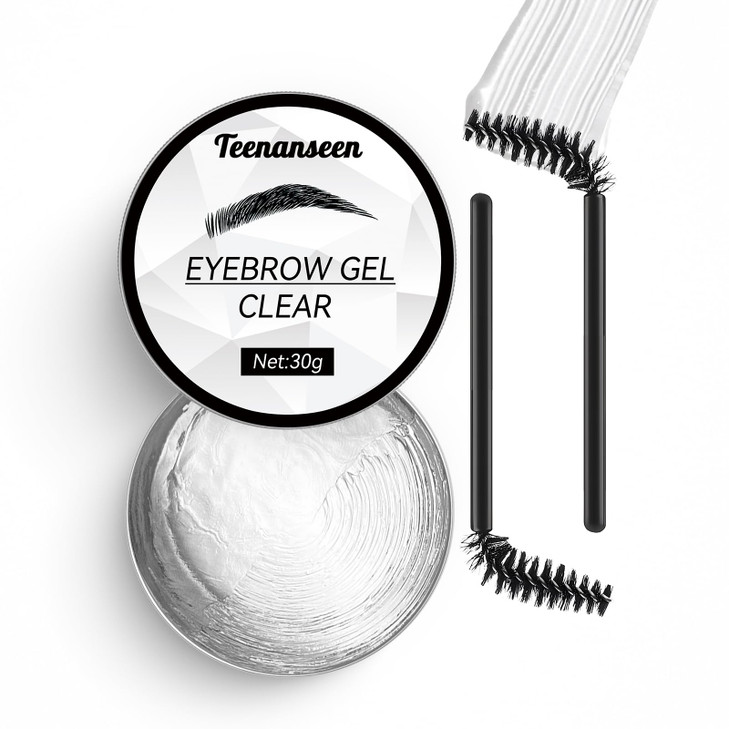 Teenanseen Eyebrow Gel Long Lasting Brow Gel For Styling And Sculpting Waterproof Eyebrow Wax Kit For Holding Brows In Place Clear Brow Gel