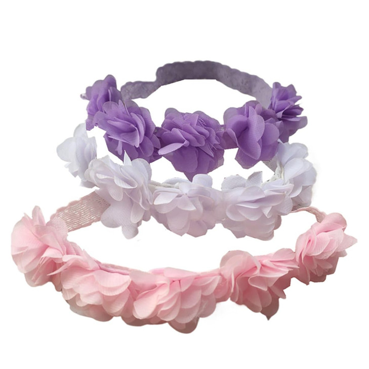 Jilukibo Baby Elastic Lace Bows Flower Headbands Stretch Gold Princess Floral Hair Band Headwear For Infant Girls Toddler Hair Accessories 3