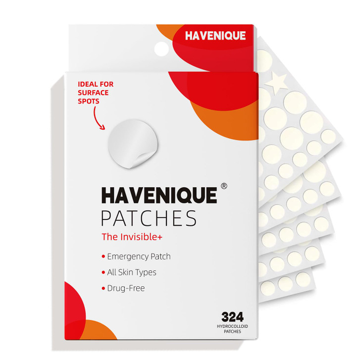 Havenique Pimple Patches For A Face Pack Of 324 Acne Patches Hydrocolloid Patches For Covering Zits And Blemishes For Skin Care Spot Day And