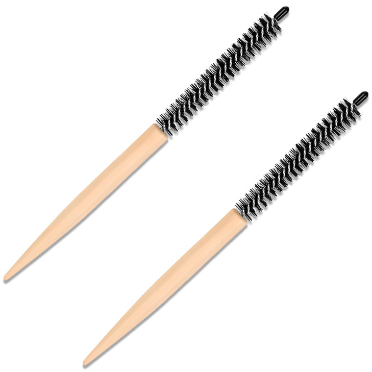 Small Round Styling Brush Mini Roller Quiff Comb For Hairdressing Lightweight Salon Brush For Thin Short Hair Bangs Beard Curling And