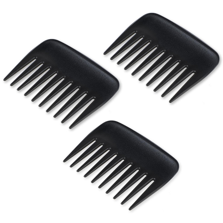 Geehua 3Pcs Hair Picks For Women Wide Tooth Portable Pocket Travel Comb