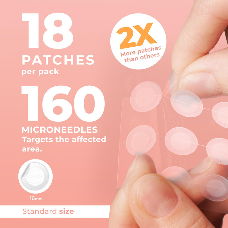 Patchrx Microdot Pimple Patches 18 Ct Hydrocolloid Microdart Acne Patch