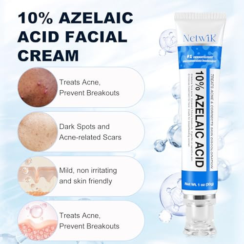 Azelaic Acid 10 Percent Cream For Face Acne Cream For Rosacea Reducing Relief Pimple Breakouts Blackhead Pigmentation And Redness Azelaic