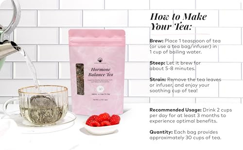 Remedy And Restore Herbal Tea For Hormone Balance Natural Menstrual Cycle Support Spearmint Flavor Loose Leaves 1 Count
