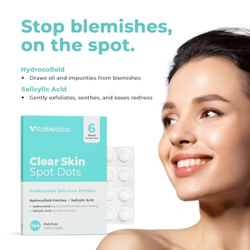 Vitamedica Clear Skin Spot Dots Hydrocolloid Acne Patches 144 Count