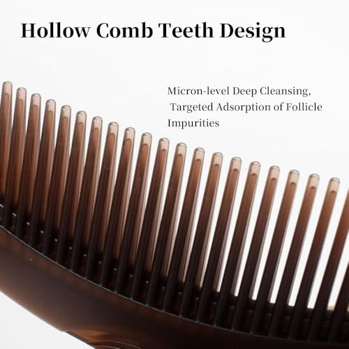 Dandruff Comb With Self Cleaning Hollow Teeth And Massage Handle Scalp Detox Comb For Flakes Build Up Removal Scalp Exfoliating Hair Brush