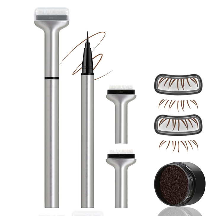 Geuufea Lower Eyelash Stamp And Eyeliner 2 In 1 Lower Lash Stamp Kit Waterproof Quick Eye Makeup Tool For Beginners Reusable Natural Lash