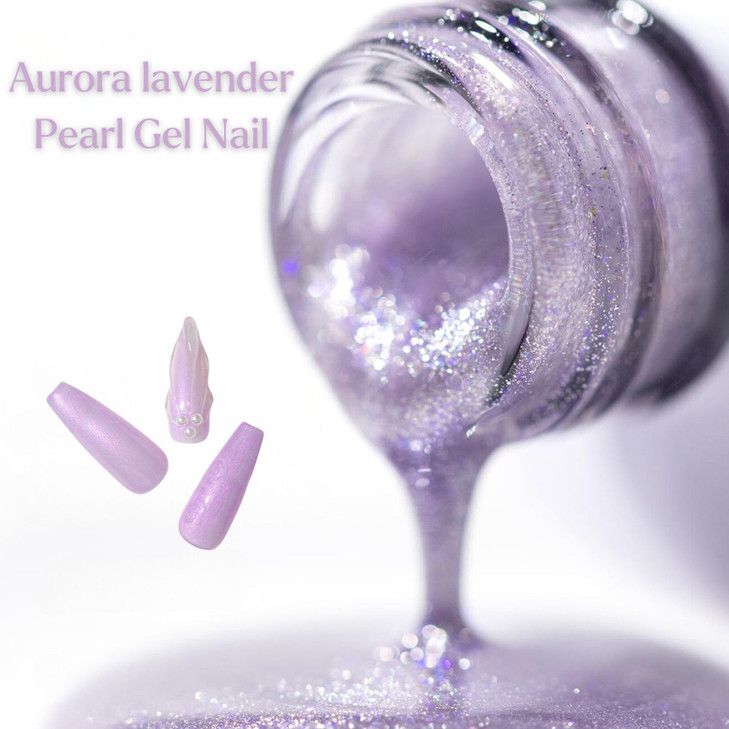 Novacharm Purple Pearl Nail Polish Mermaid Pearl Blue Aurora Effect Quick Dry Nail Polish For Nail Art Diy Manicure At Home