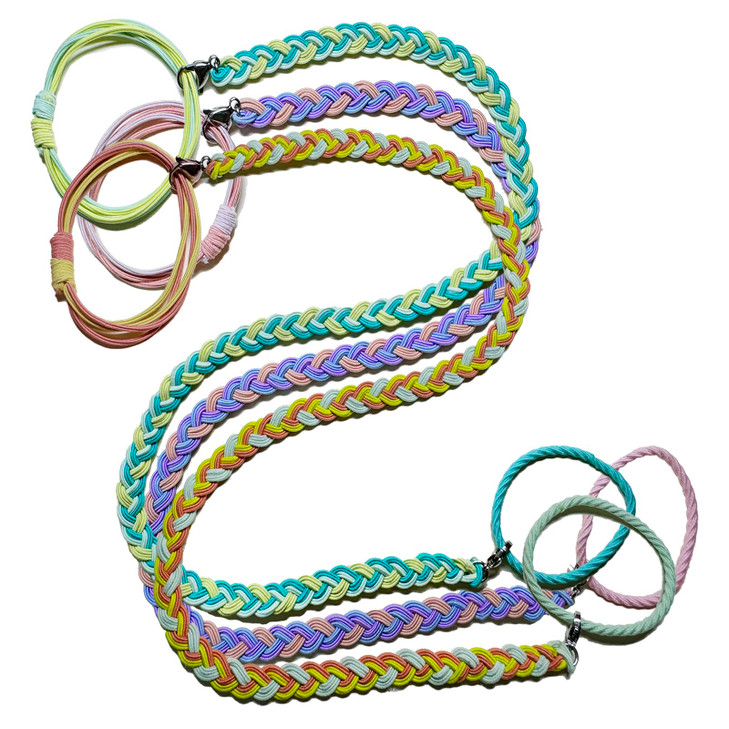 Long Braided Hair Ties For Women 3 Pcs 18 Tangle Free Rip Hair Ties