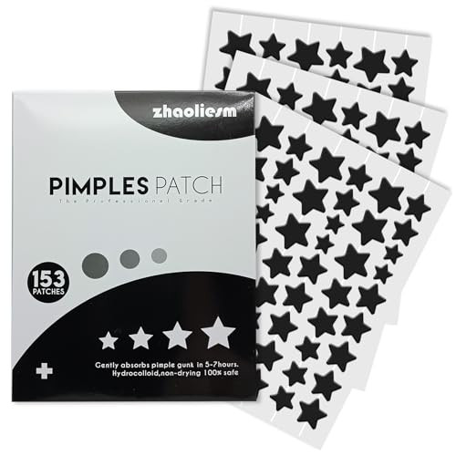 Black Star Pimple Patches For Face 153 Ct Hydrocolloid Acne Patches