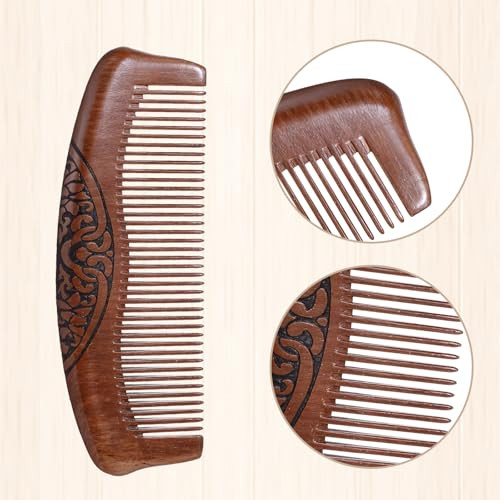 Small Wood Comb For Women Men Birthing Combs Wooden Pocket Hair Comb Fine Tooth Small Portable Wood Combs Anti Static Carved