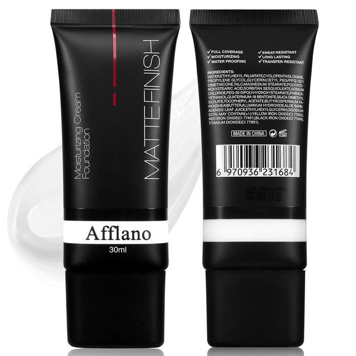 White Foundation Goth Makeup Full Coverage Color Changing Foundation Liquid Creamy Waterproof Long Lasting Makeup For Goth Clown Make Up