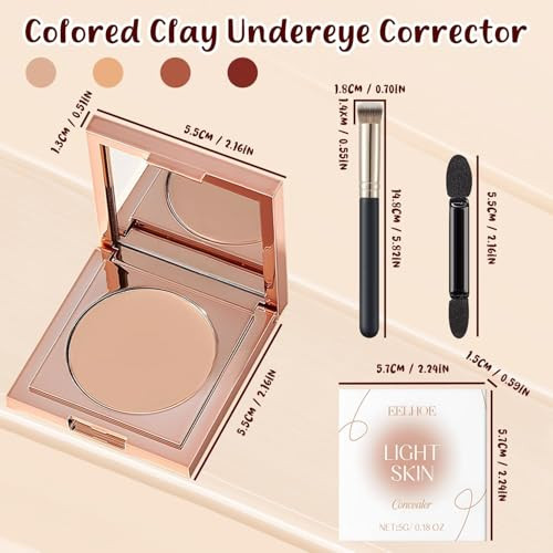 Colored Clay Undereye Corrector Under Eye Concealer Under Eye Color Corrector Undereye Color Corrector For Dark Circles Under Eye Corrector