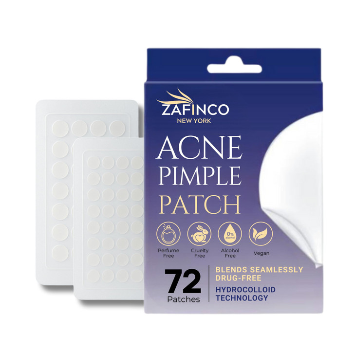 Zafinco Acne Patch Super Effective Clear Invisible Hydro Colloid Pimple Patches To Hide Fade Any Acne Dark Spots. 72 Counts. Usa