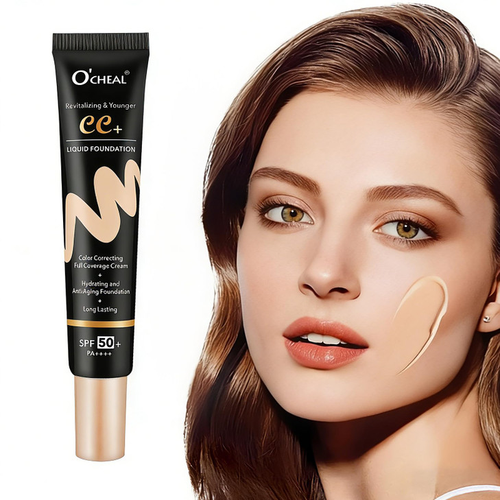 O Cheal Lightweight Cc Cream With Spf 50 Plus Color Correcting Foundation