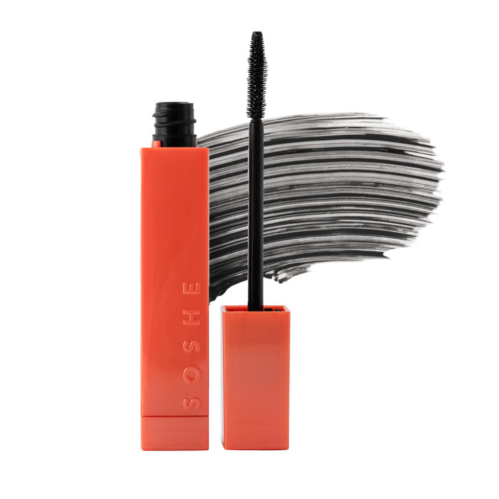 Soshe Beauty Peptide Lengthening Mascara Safe For Contact Lens Wearers Smudge Resistant Flake Free Clean Vegan Cruelty Free Certified