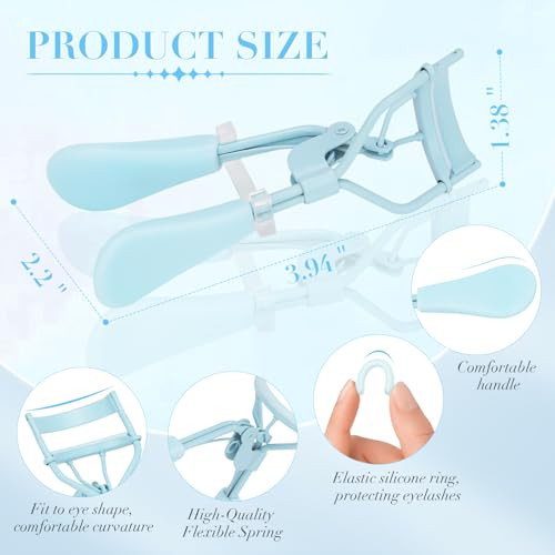 Odely Eyelash Curler With Pads Lash Curler With 10 Extra Silicone Replacement Pads Comfortable Grip For Effortless Curling Eyelashes For The