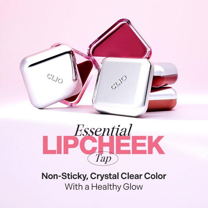 Clio Essential Lip And Cheek Tap Pocket Blush Creamy And Buildable Color Contour And Highlight Face Dewy And Natural Glow Finish Non Greasy