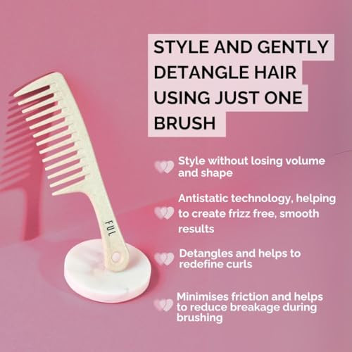 Wide Tooth Comb For Curls Detangling Comb For Curly Wavy And Afro Hair
