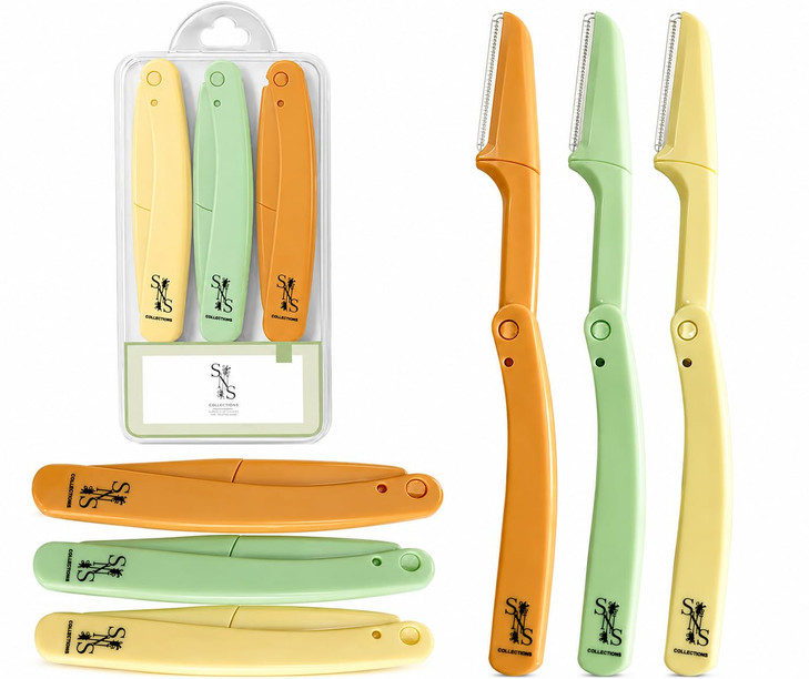 Sns Collections Dermaplane Razor For Women Face Razor And Eyebrow Trimmer Facial Hair Remover Peach Fuzz Remover Exfoliating Facial Razor