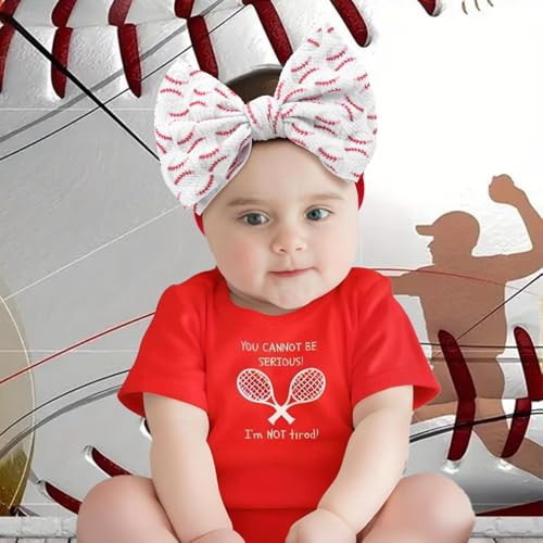 Lanmerry Baseball Bows For Girls Infant Headbands Charm Big Bows For Baby Sport Game Bow Soccer Hair Bow Baby Girl Headbands With Bows