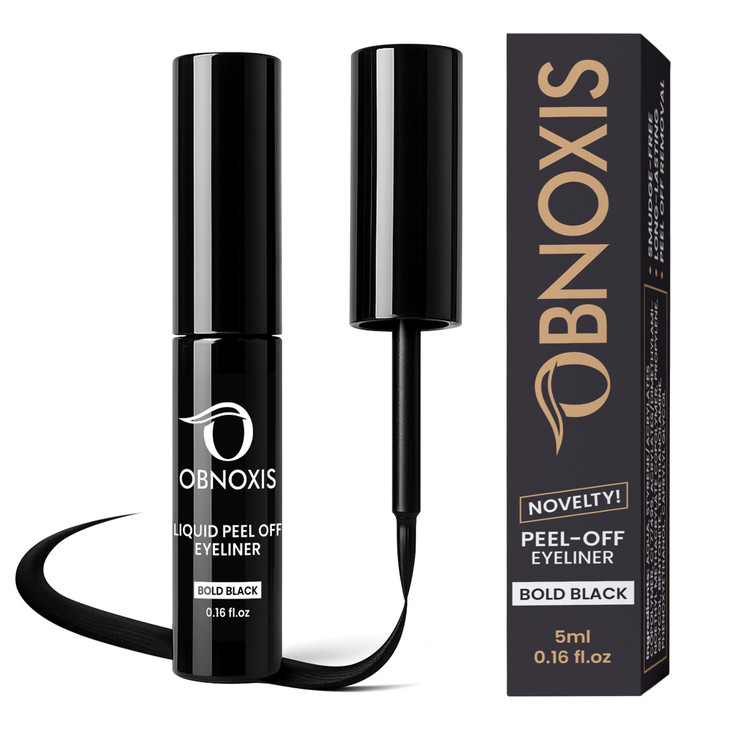 Obnoxis Eyeliner Peel Off Liquid Eyeliner New Formula No Scrub Peel Off Removal Transfer Proof Eye Liner Bold Satin Finish Liquid Liner